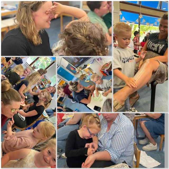 M O E D E R D A G = V E R W E N D A G Voetenbadje, massage, gezichtsmasker, nagels lakken.De kleuters organiseerden een heuse verwenmidddag #genieten#mamaisdeliefste